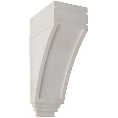 Ekena Millwork 5"W x 7 3/4"D x 14"H Large San Juan Wood Vintage Decor Corbel, Chalk Dust White CORWD05X07X14SJWH